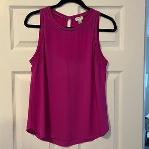 Jcrew Magenta Lattice Edge Sleeveless Top Size: 4